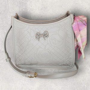 Betsey Johnson Large Crossbody with Scarf XO BRYLEE - Taupe - NWT
